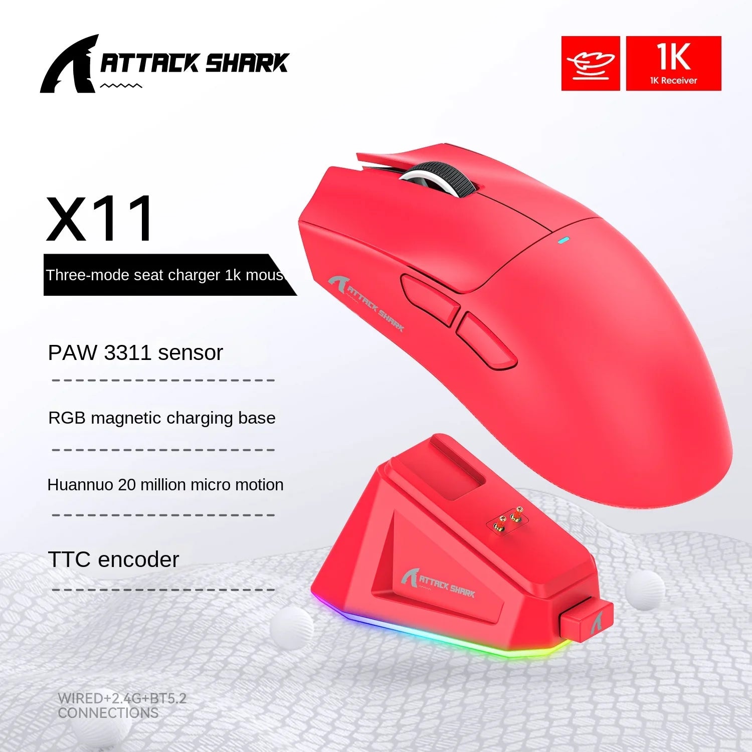 Attack Shark X11SE Ultra-Light Gaming Mouse